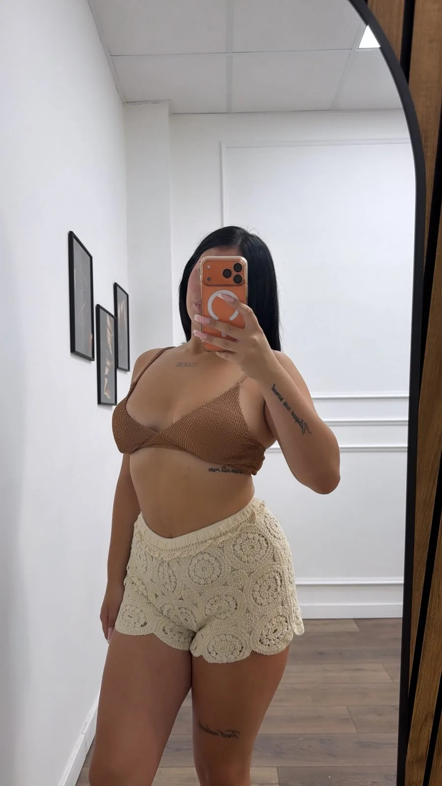 Shorts Crochet Circle